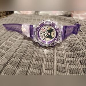 (Brand New!) Purple Kuromi Unisex LED light up wristwatch with plastic straps